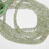 This listing is for the 2 strands of Green Amethyst Micro faceted rondelles in size of 3 - 3.5 mm approx,,Length: 14 inch